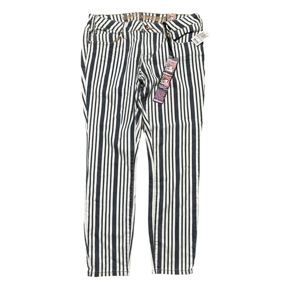 Vintage Y2K Women’s Brand New Dollhouse Striped Grunge Punk Jeans Size 11